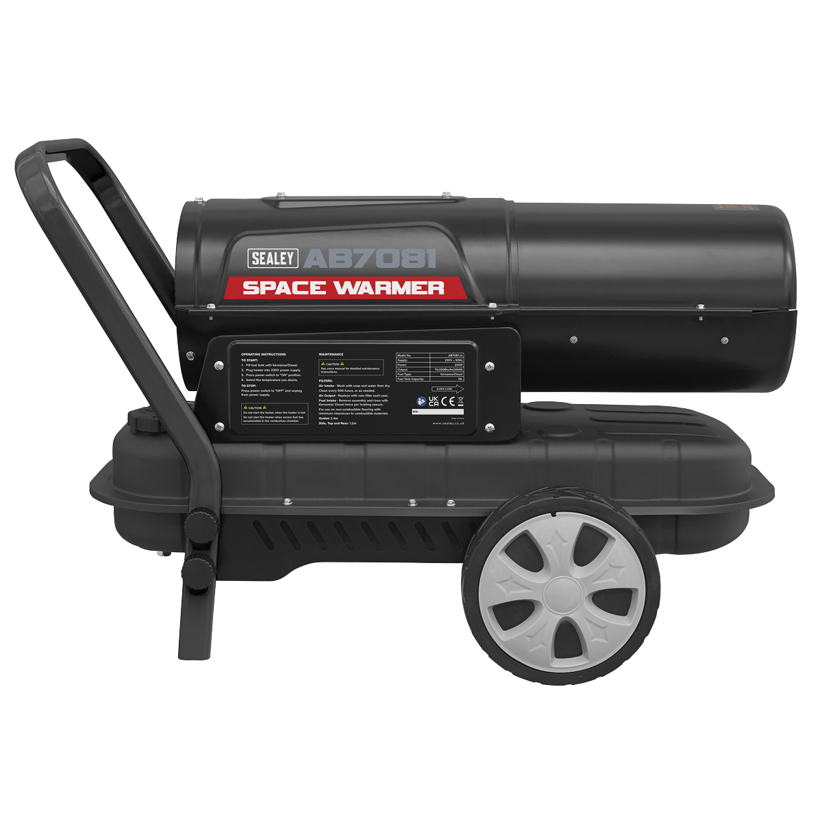 Space Warmer® Kerosene/Diesel Heater with Wheels 70,000Btu/hr