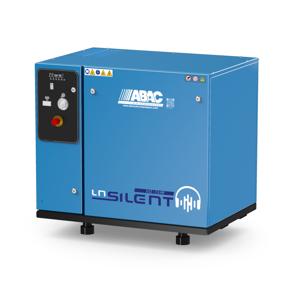 ABAC 4116026053 LN1 A49B-0 Belt Drive Silent Air Compressor, 5.5hp 400V