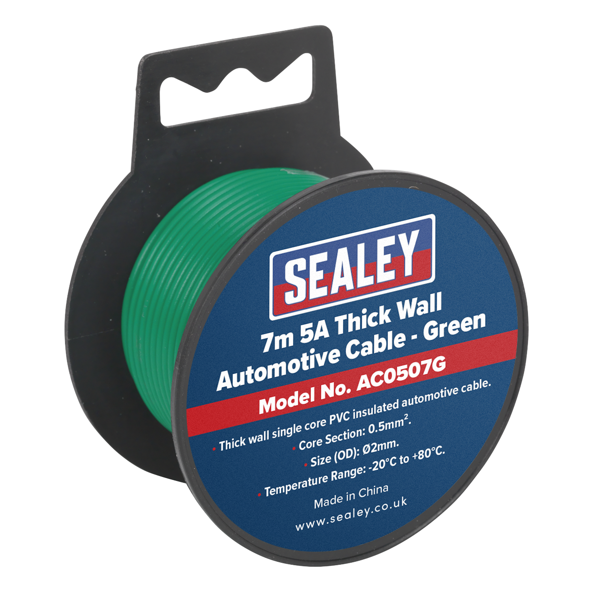 5A Thick Wall Automotive Cable 7m - Green