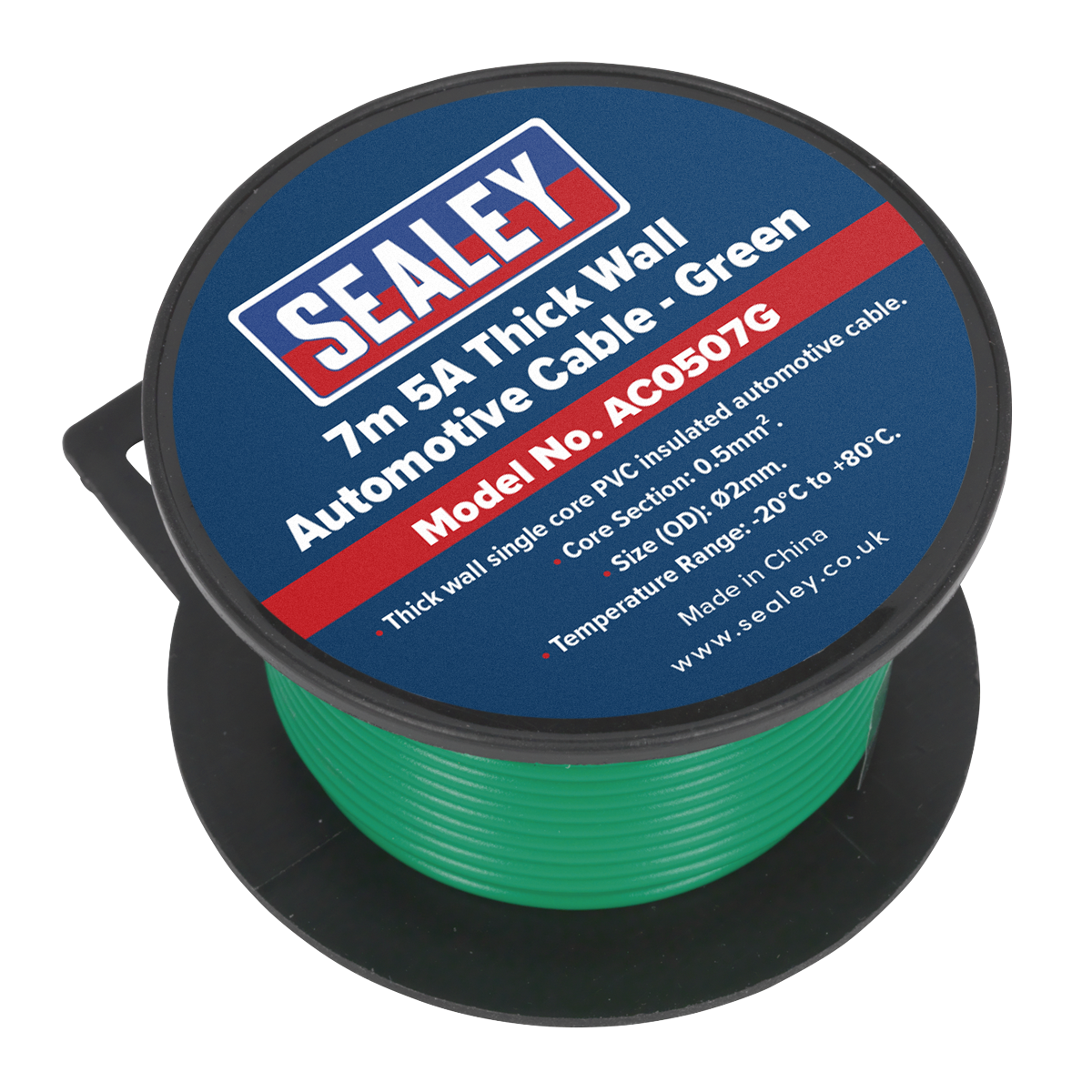 5A Thick Wall Automotive Cable 7m - Green