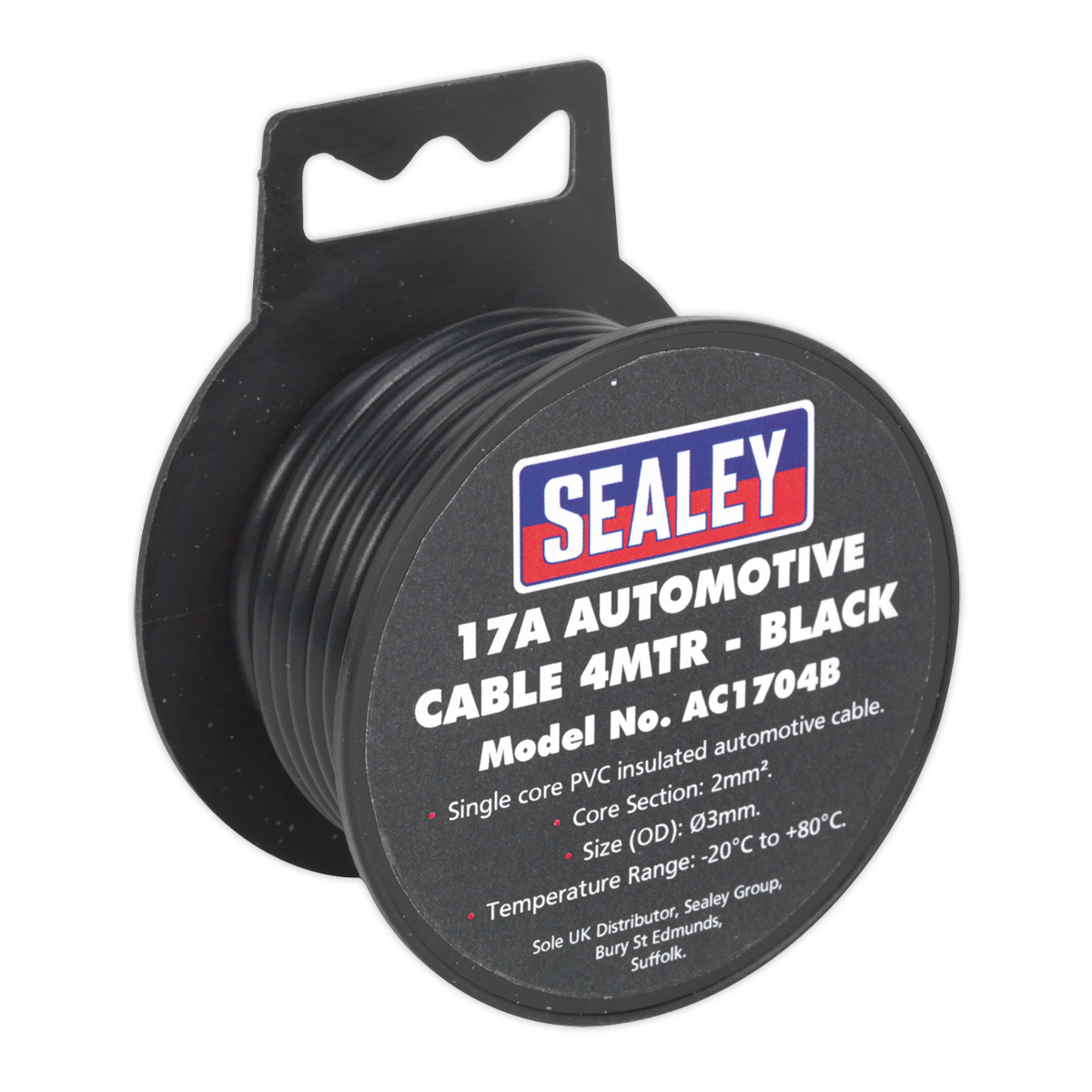 17A Thick Wall Automotive Cable 4m - Black
