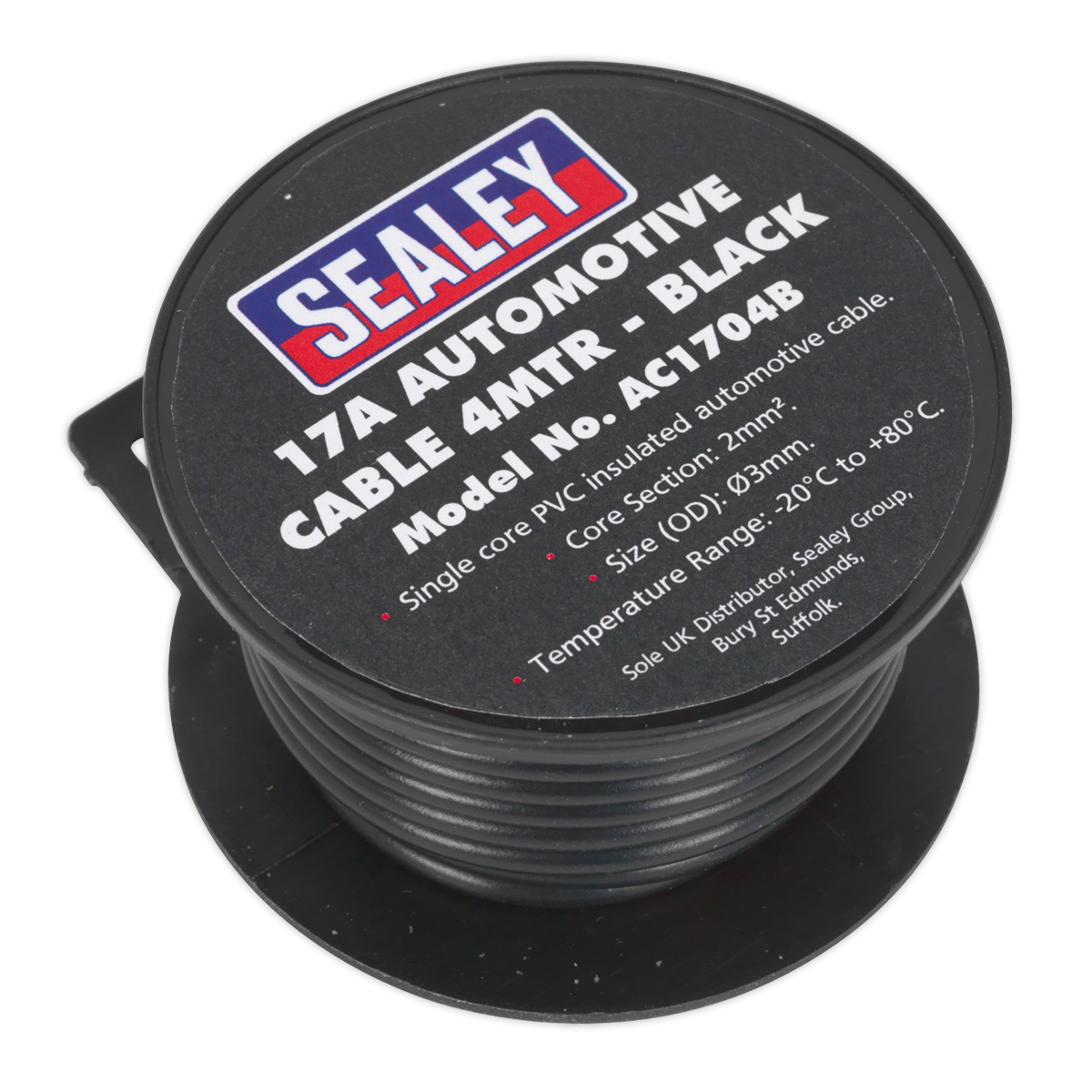 17A Thick Wall Automotive Cable 4m - Black