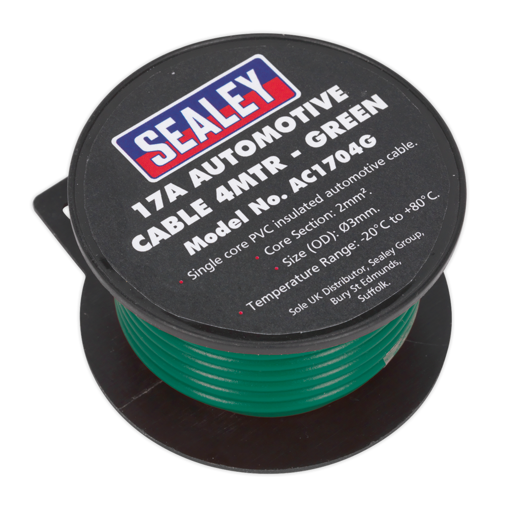 17A Thick Wall Automotive Cable 4m - Green