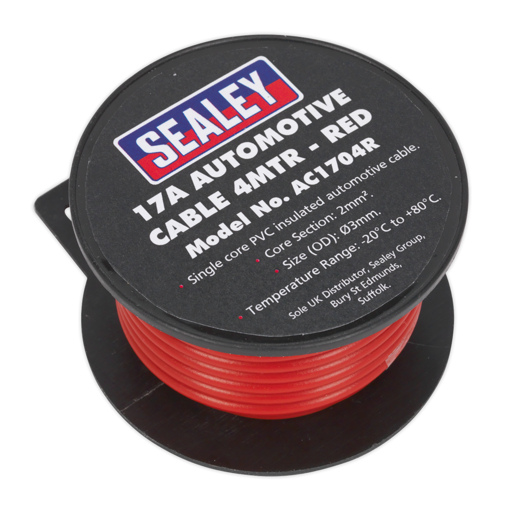 17A Thick Wall Automotive Cable 4m - Red