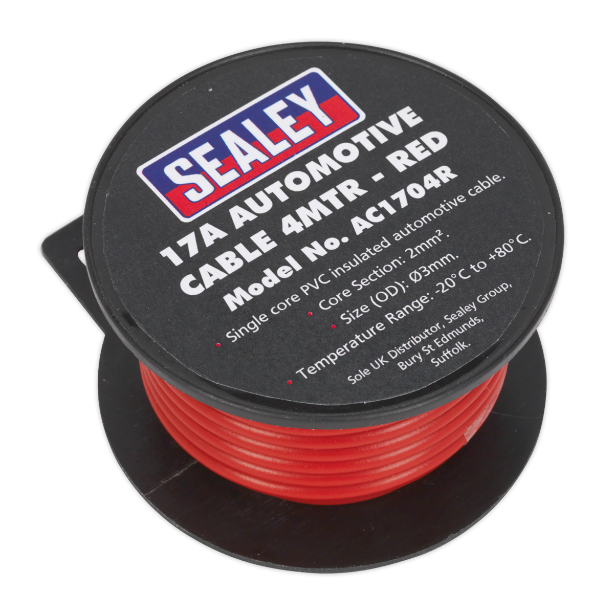 17A Thick Wall Automotive Cable 4m - Red