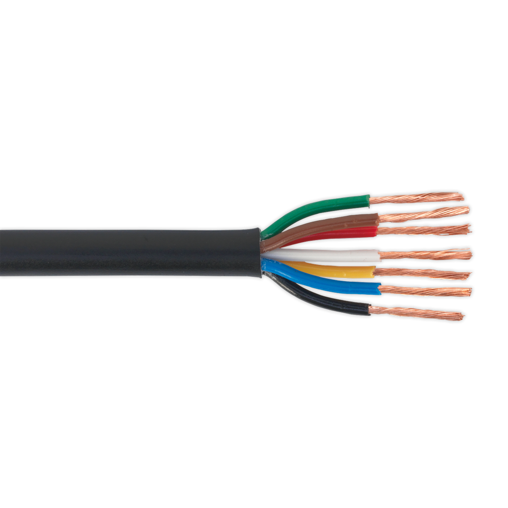 30m Thin Wall Automotive Cable 7 x 0.75mm² 24/0.20mm - Black