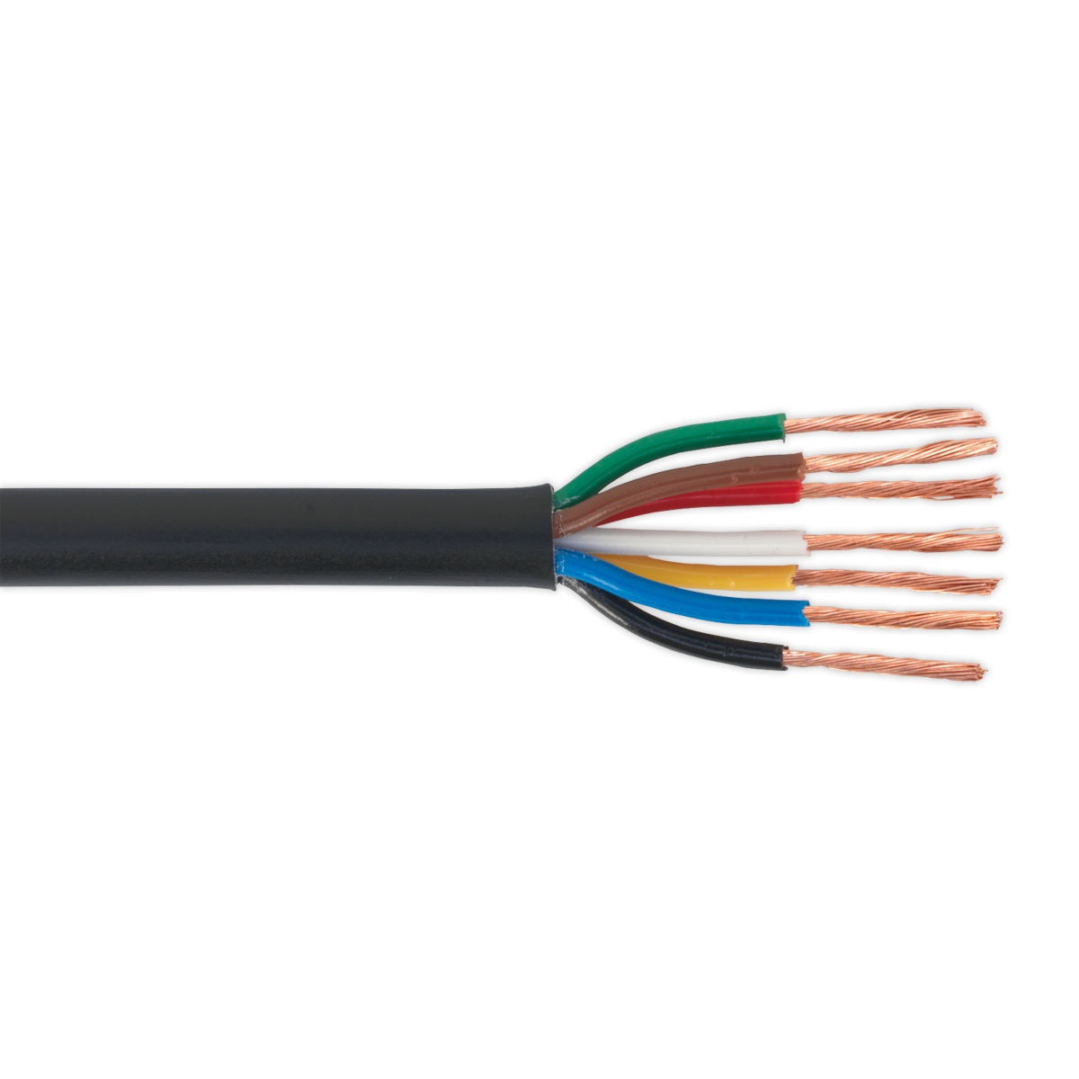 30m Thin Wall Automotive Cable 7 x 0.75mm² 24/0.20mm - Black