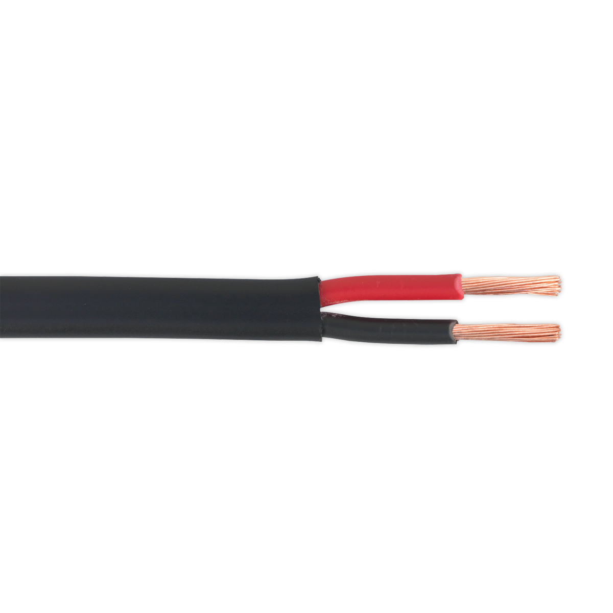 Thick Wall Flat Automotive Cable Twin 2 x 2mm² 28/0.30mm 30m - Black
