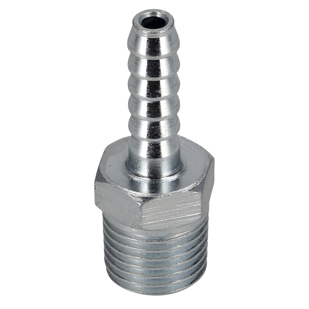 PCL Screwed Tailpiece Male 1/4"BSPT - 3/16" Hose - Pack of 5