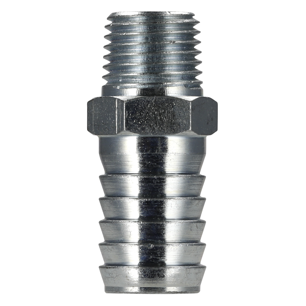 PCL Screwed Tailpiece Male 1/4"BSPT - 1/2" Hose - Pack of 5