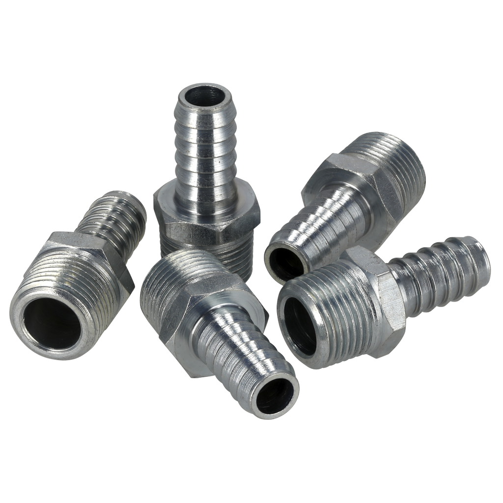 PCL Screwed Tailpiece Male 3/8"BSPT - 3/8" Hose - Pack of 5