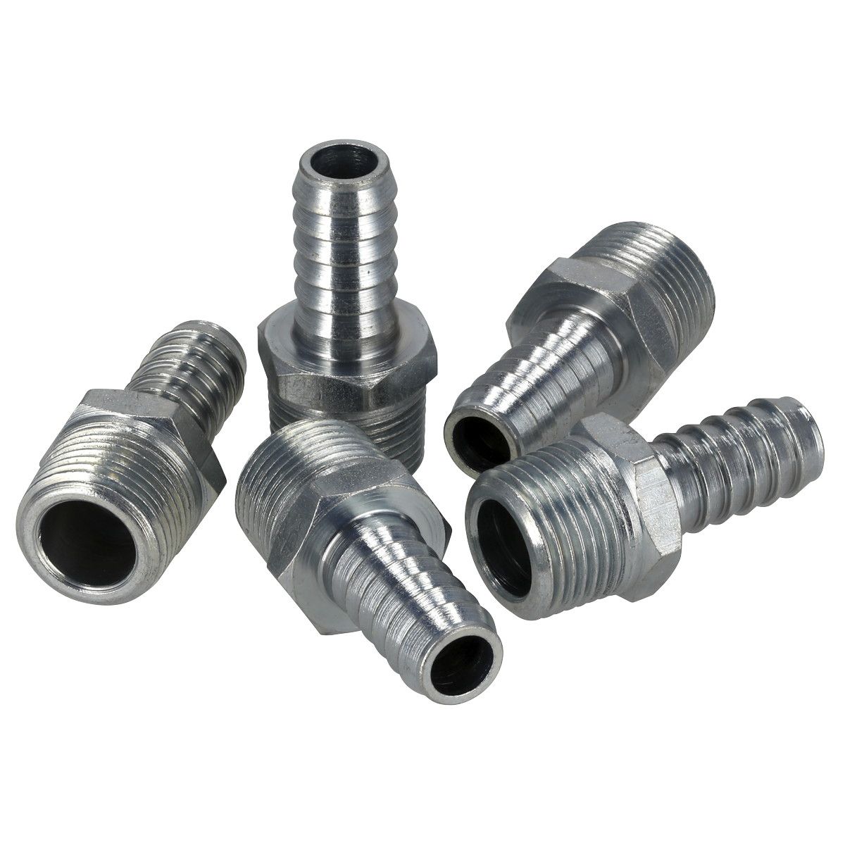 PCL Screwed Tailpiece Male 3/8"BSPT - 3/8" Hose - Pack of 5