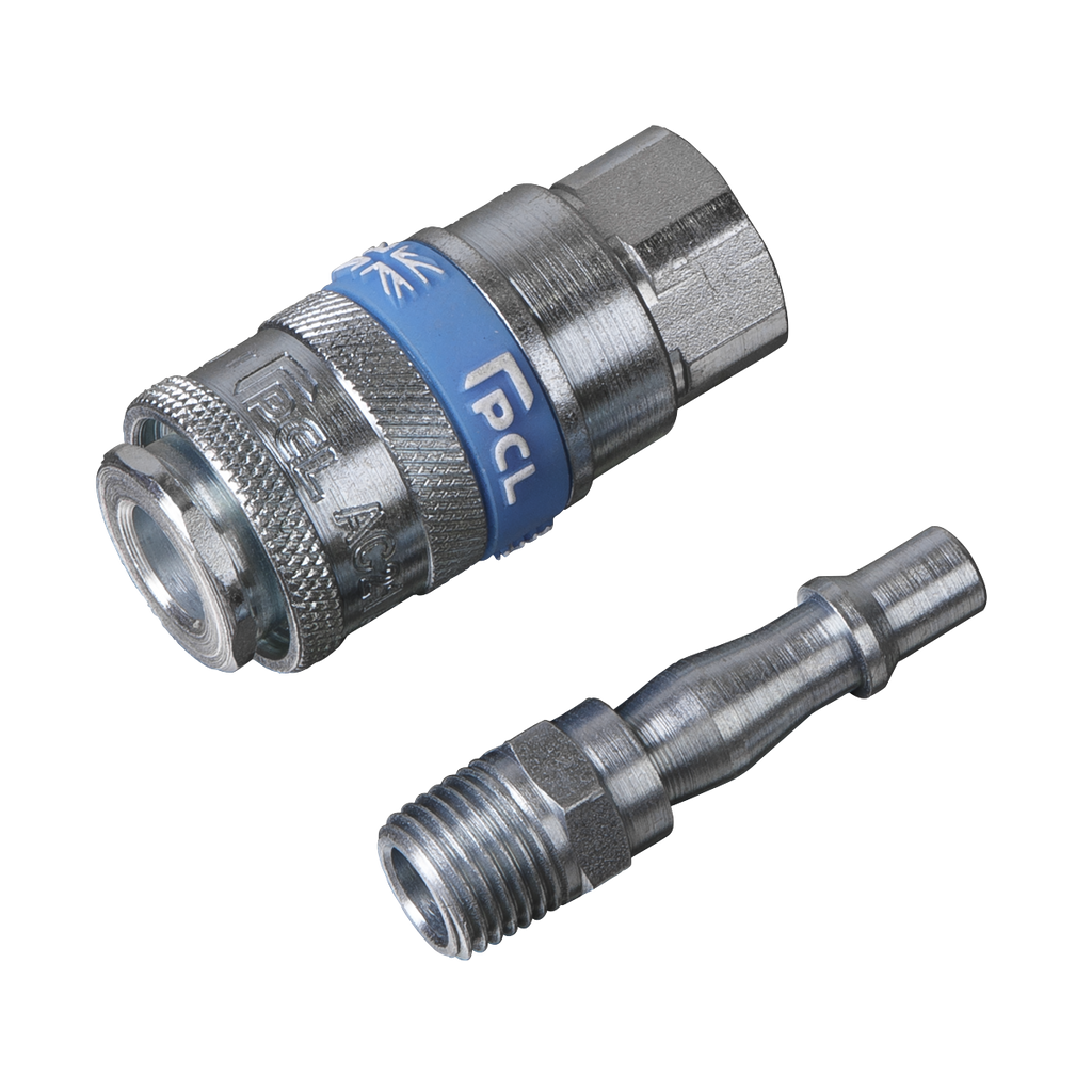 PCL Air Tool Coupling Kit 1/4"BSPT 2pc