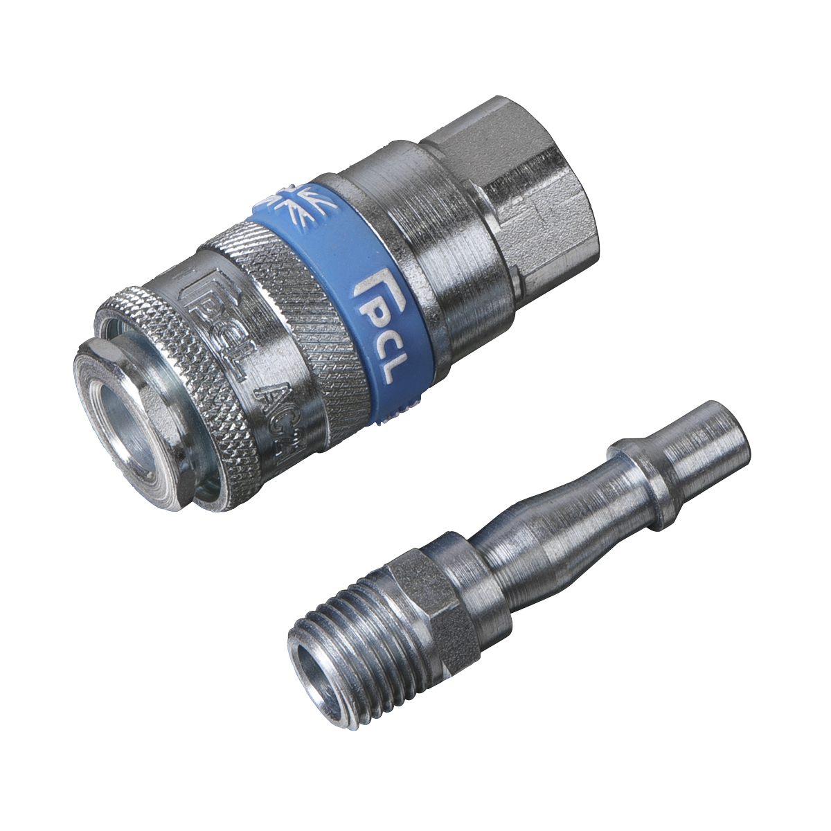 PCL Air Tool Coupling Kit 1/4"BSPT 2pc