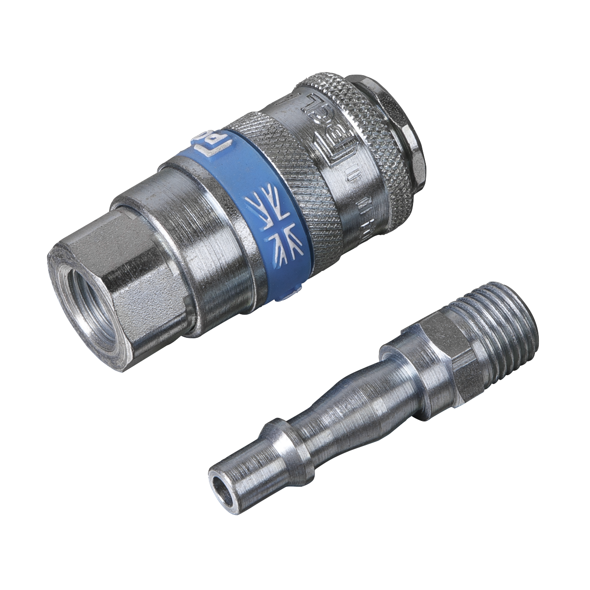 PCL Air Tool Coupling Kit 1/4"BSPT 2pc