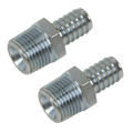 PCL Screwed Tailpiece Male 1/2"BSPT - 1/2" Hose - Pack of 2