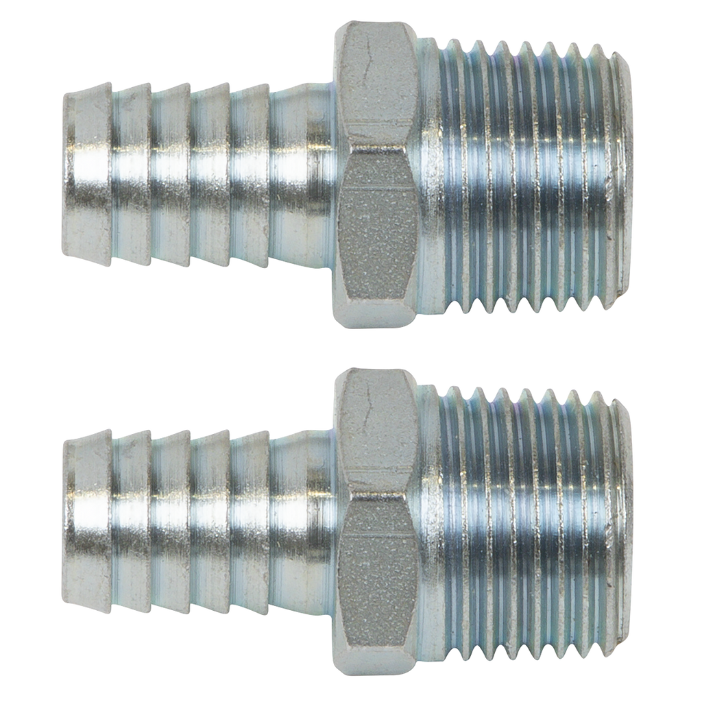 PCL Screwed Tailpiece Male 1/2"BSPT - 1/2" Hose - Pack of 2