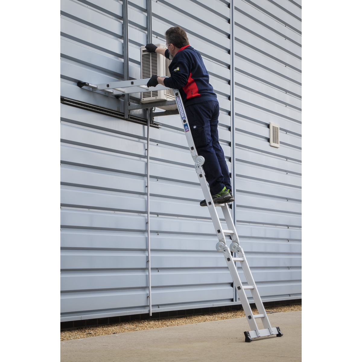 4-Way Aluminium Folding Platform Ladder - EN 131