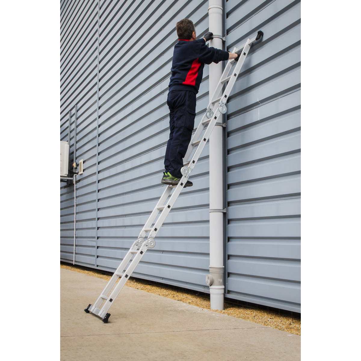 4-Way Aluminium Folding Platform Ladder - EN 131