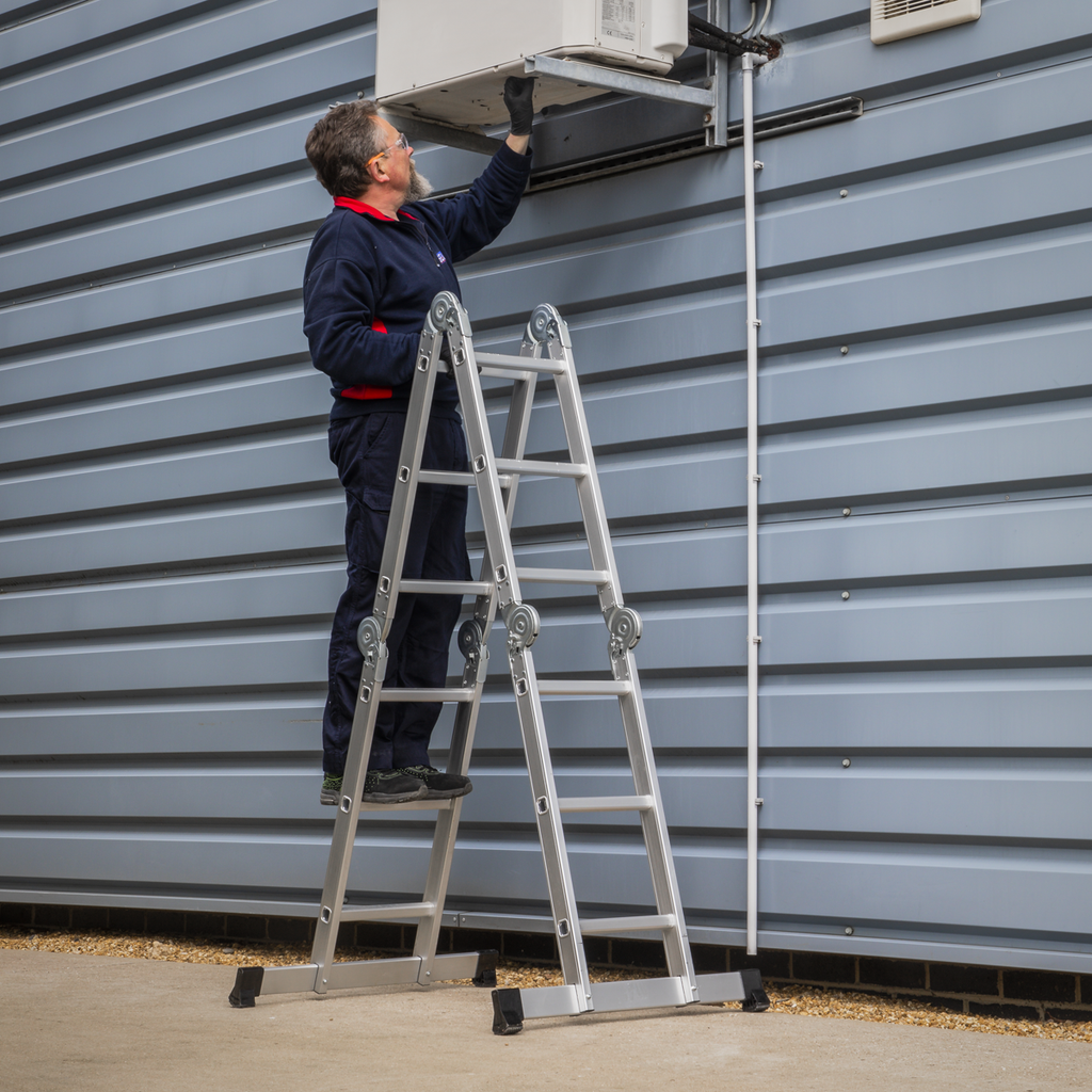 4-Way Aluminium Folding Platform Ladder - EN 131