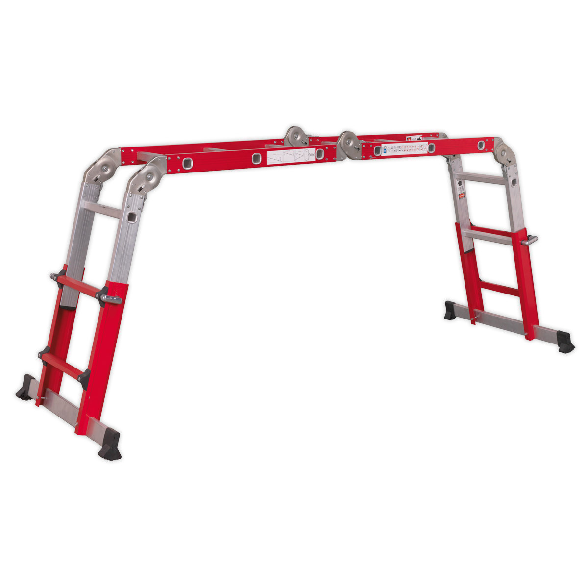 Aluminium 4-Way Multipurpose Adjustable-Height Ladder - EN 131
