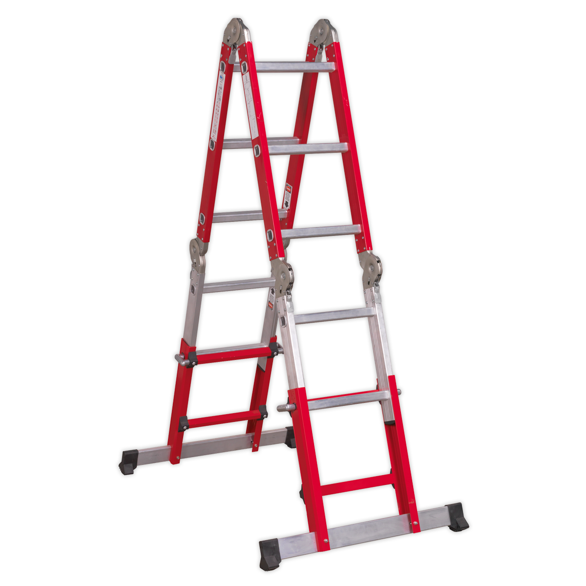 Aluminium 4-Way Multipurpose Adjustable-Height Ladder - EN 131