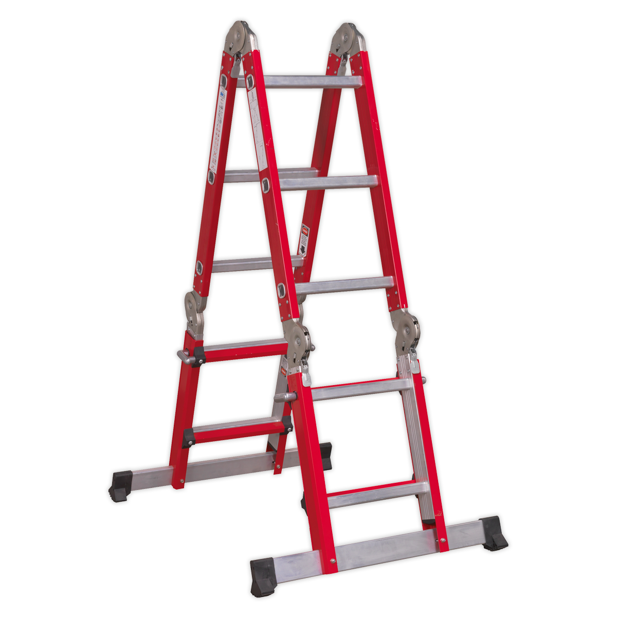 Aluminium 4-Way Multipurpose Adjustable-Height Ladder - EN 131