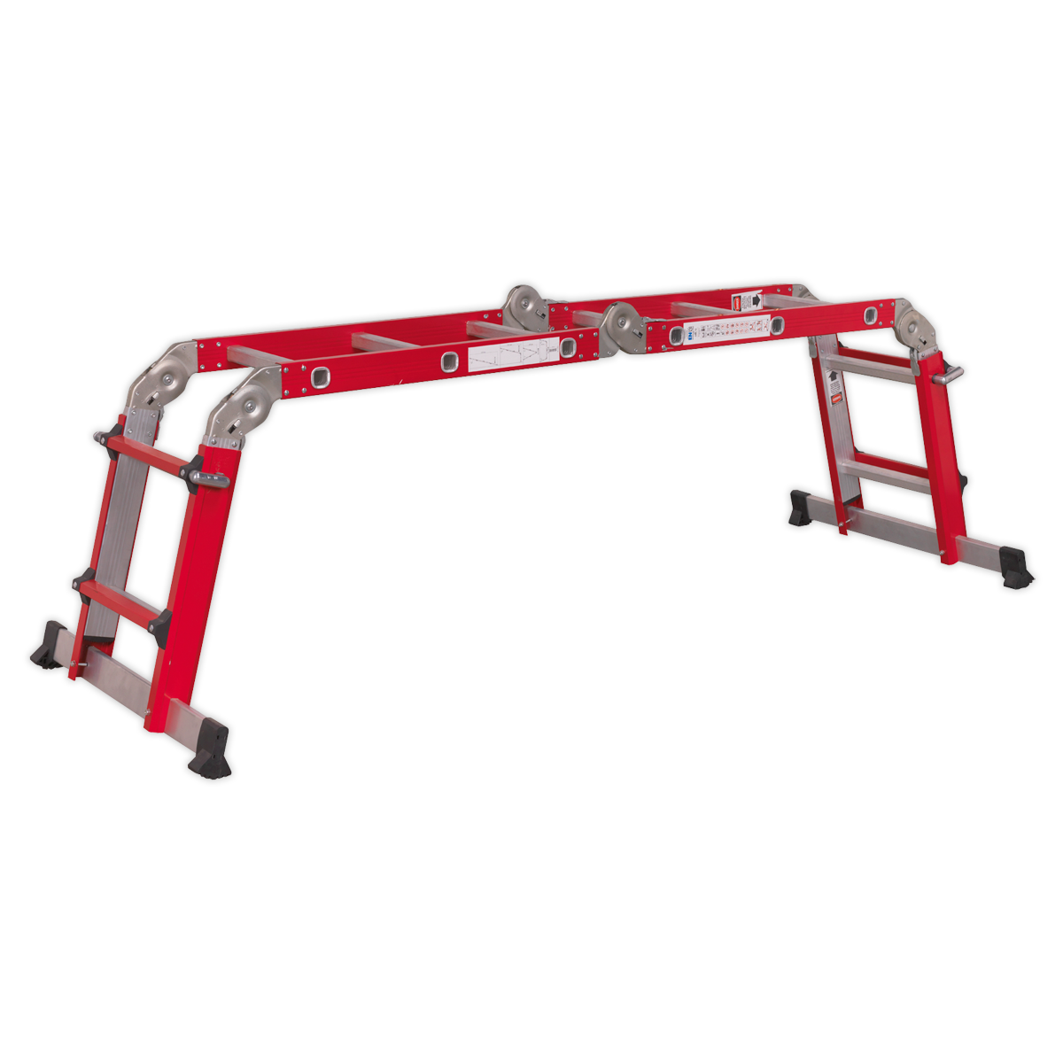 Aluminium 4-Way Multipurpose Adjustable-Height Ladder - EN 131