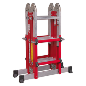 Aluminium 4-Way Multipurpose Adjustable-Height Ladder - EN 131