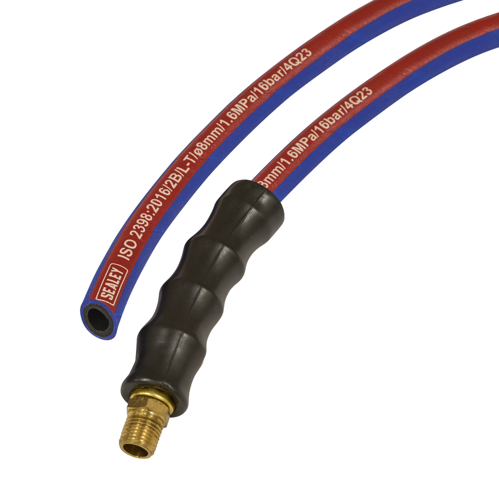 Extra-Heavy-Duty Air Hose with 1/4"BSP Unions 20m x 8mm