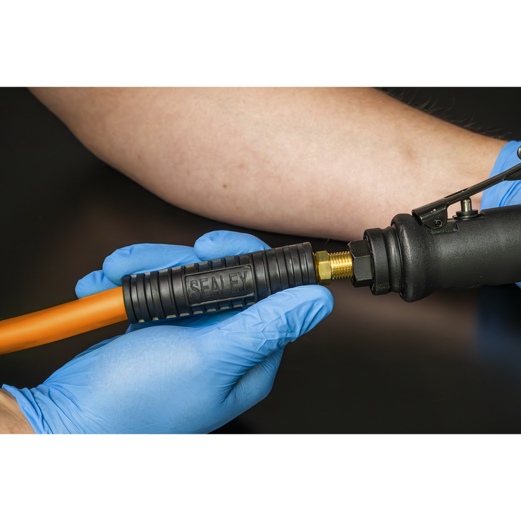 High-Visibility Hybrid Air Hose with 1/4"BSP Unions 15m x 8m