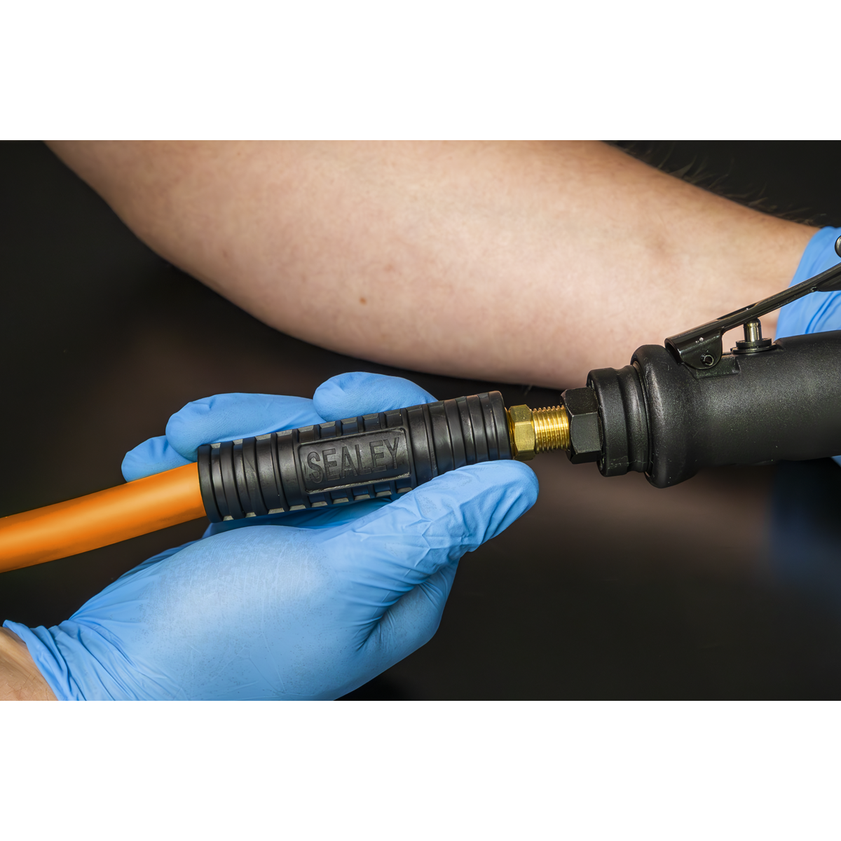 High-Visibility Hybrid Air Hose with 1/4"BSP Unions 15m x 8m