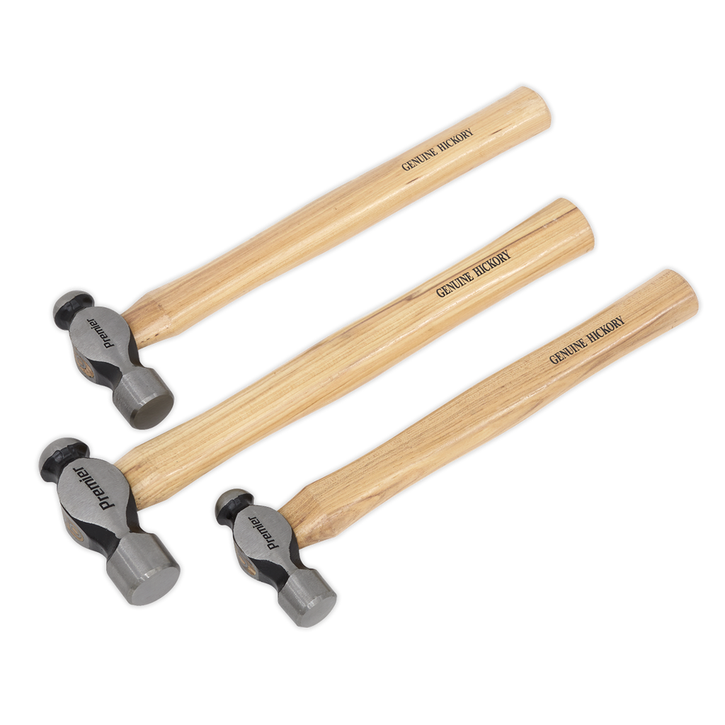 Premier Ball Pein Hammer Set 3pc Hickory Shafts