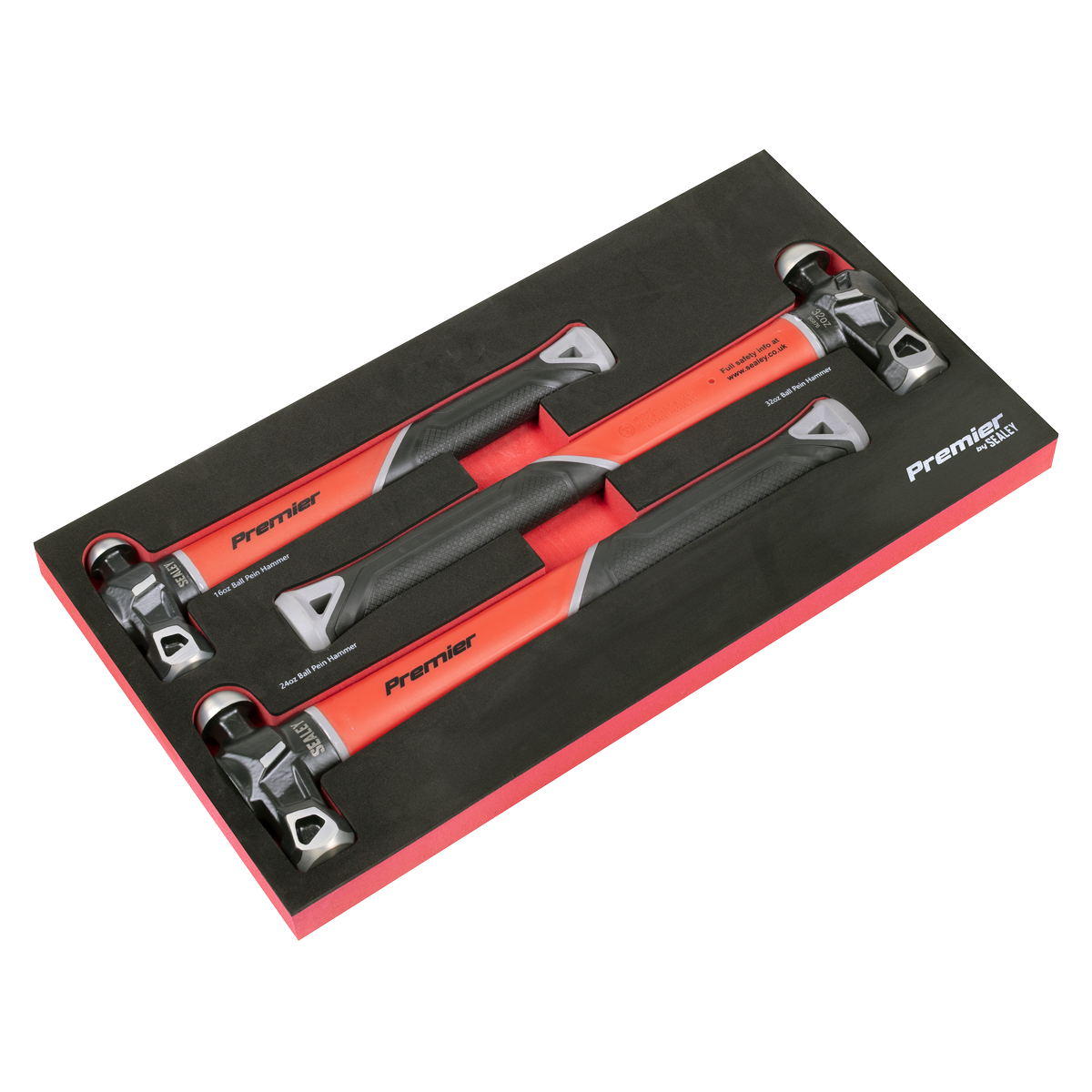 Premier Ball Pein Hammer Set with Fibreglass Shafts 3pc