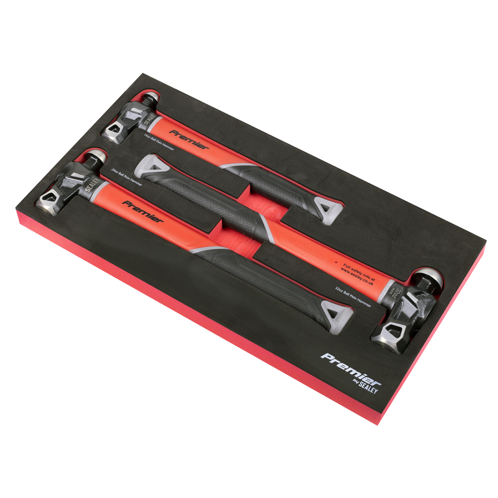 Premier Ball Pein Hammer Set with Fibreglass Shafts 3pc