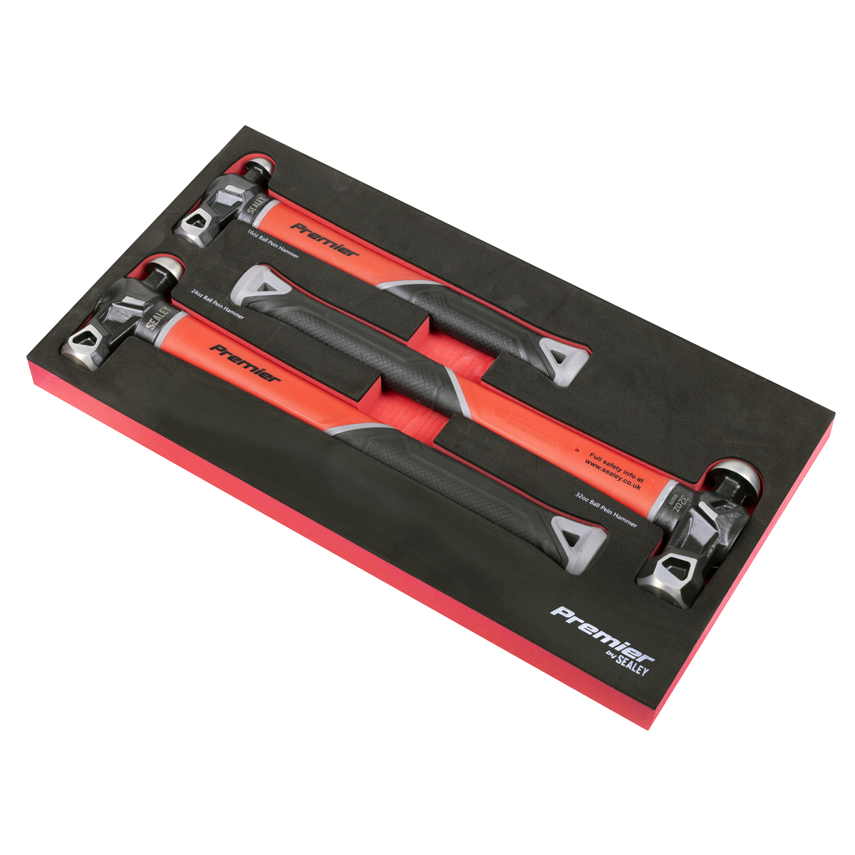 Premier Ball Pein Hammer Set with Fibreglass Shafts 3pc