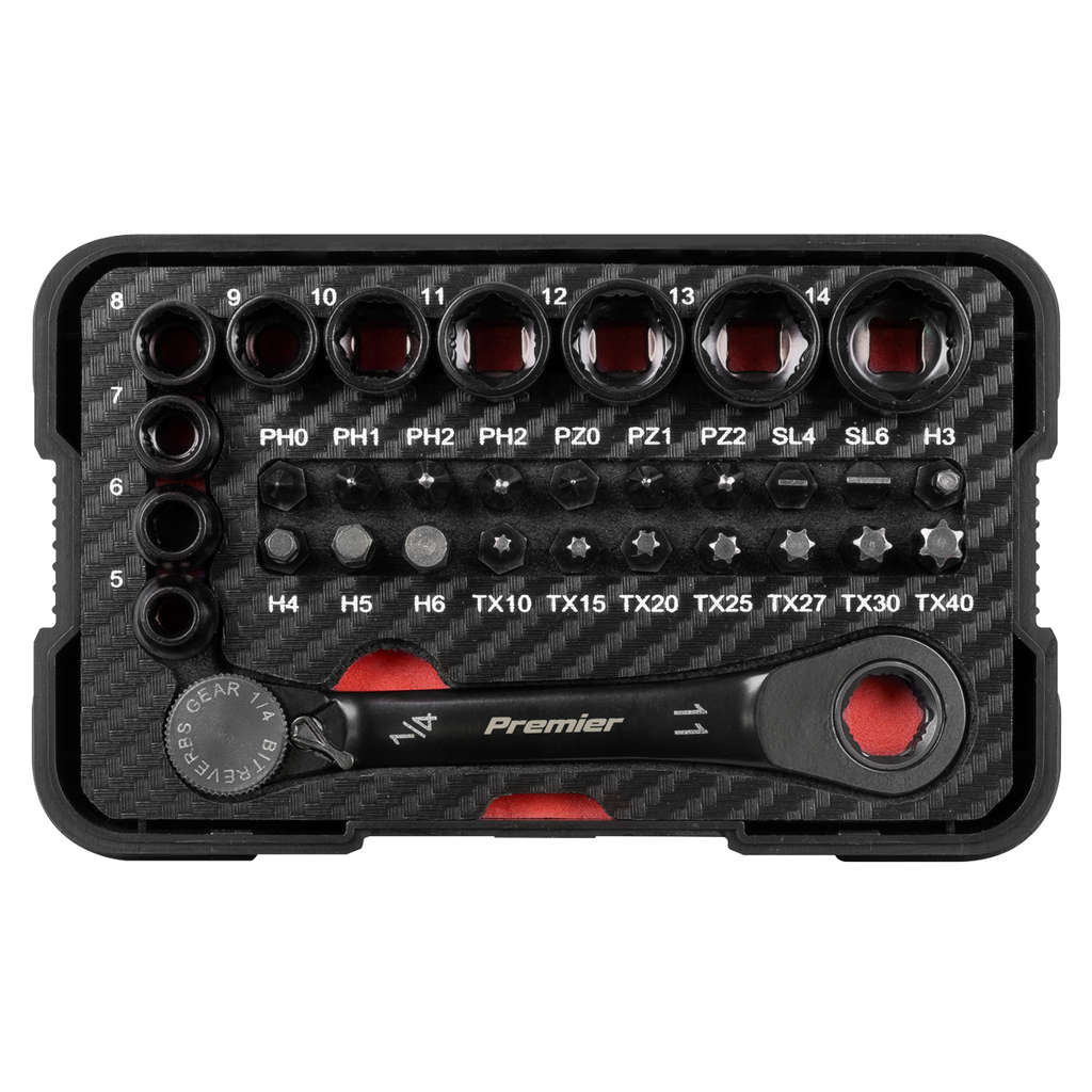 Premier Black Go-Through Lock-On™ Low Profile Socket & Bit S