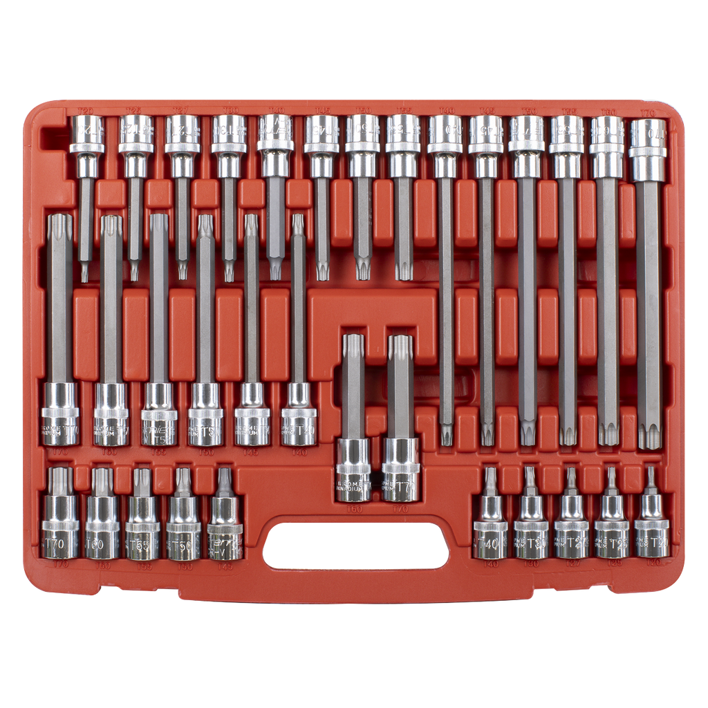 Premier TRX-Star* Socket Bit Set 1/2"Sq Drive 32pc