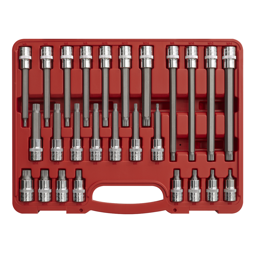 Premier Spline Socket Bit Set 1/2"Sq Drive 26pc