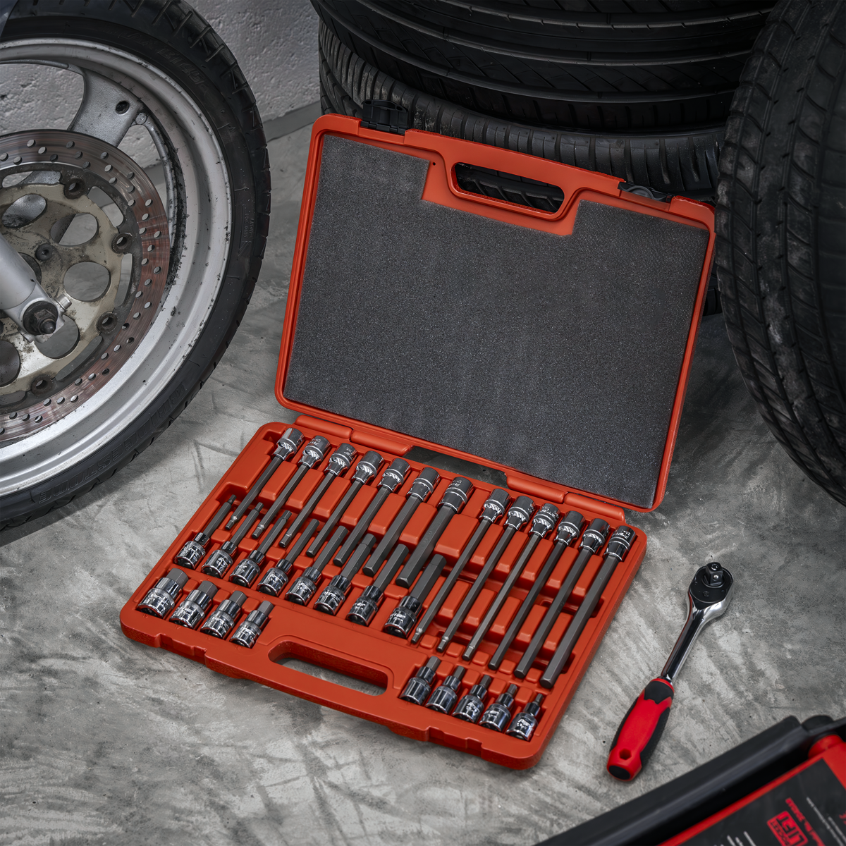 Hex Socket Bit Set 30pc 1/2"Sq Drive