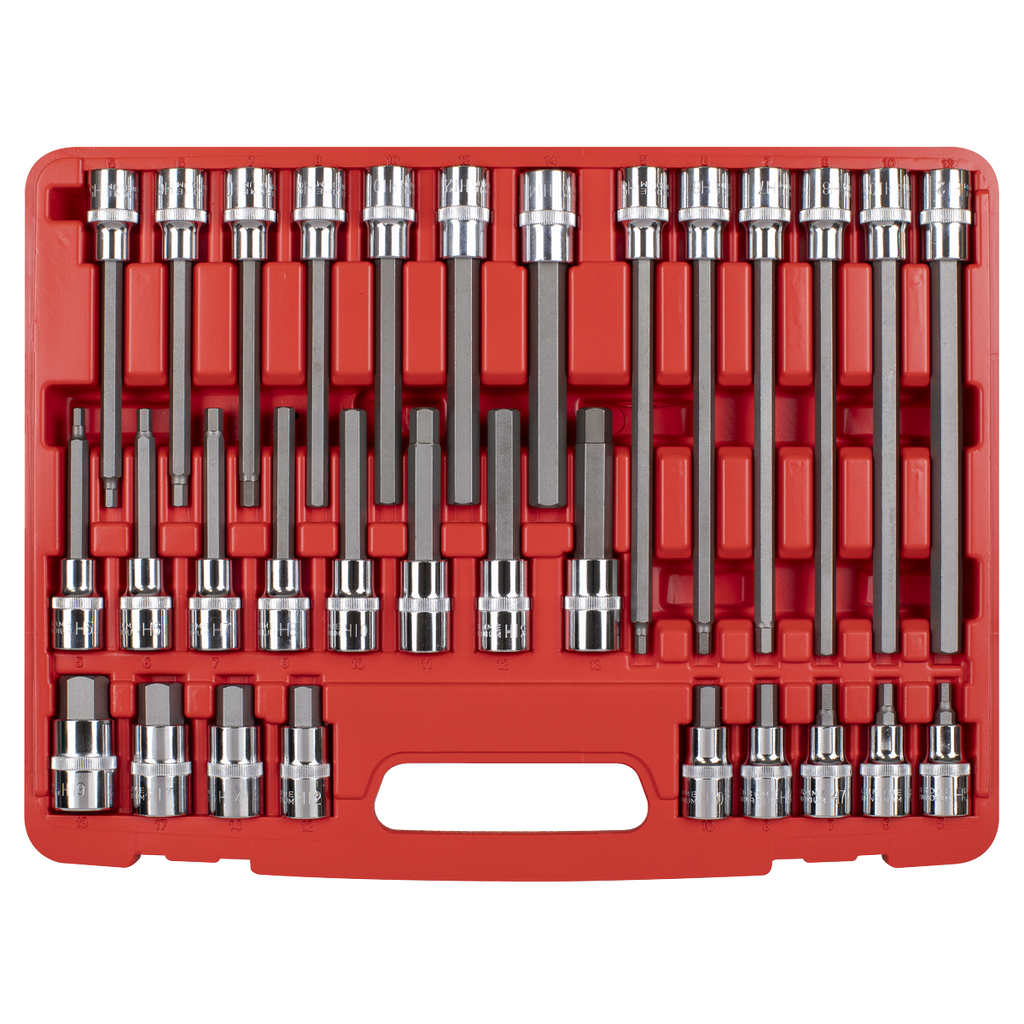 Hex Socket Bit Set 30pc 1/2"Sq Drive