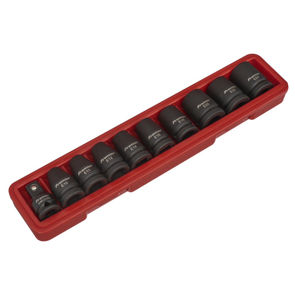 Premier TRX-Star* Female Impact Socket Set 1/2"Sq Drive 10pc