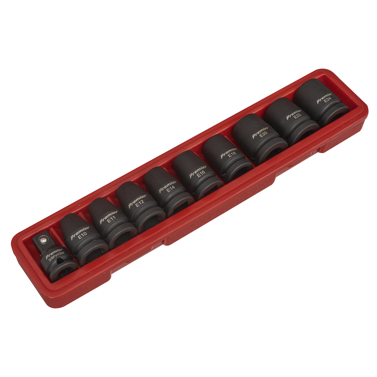 Premier TRX-Star* Female Impact Socket Set 1/2"Sq Drive 10pc