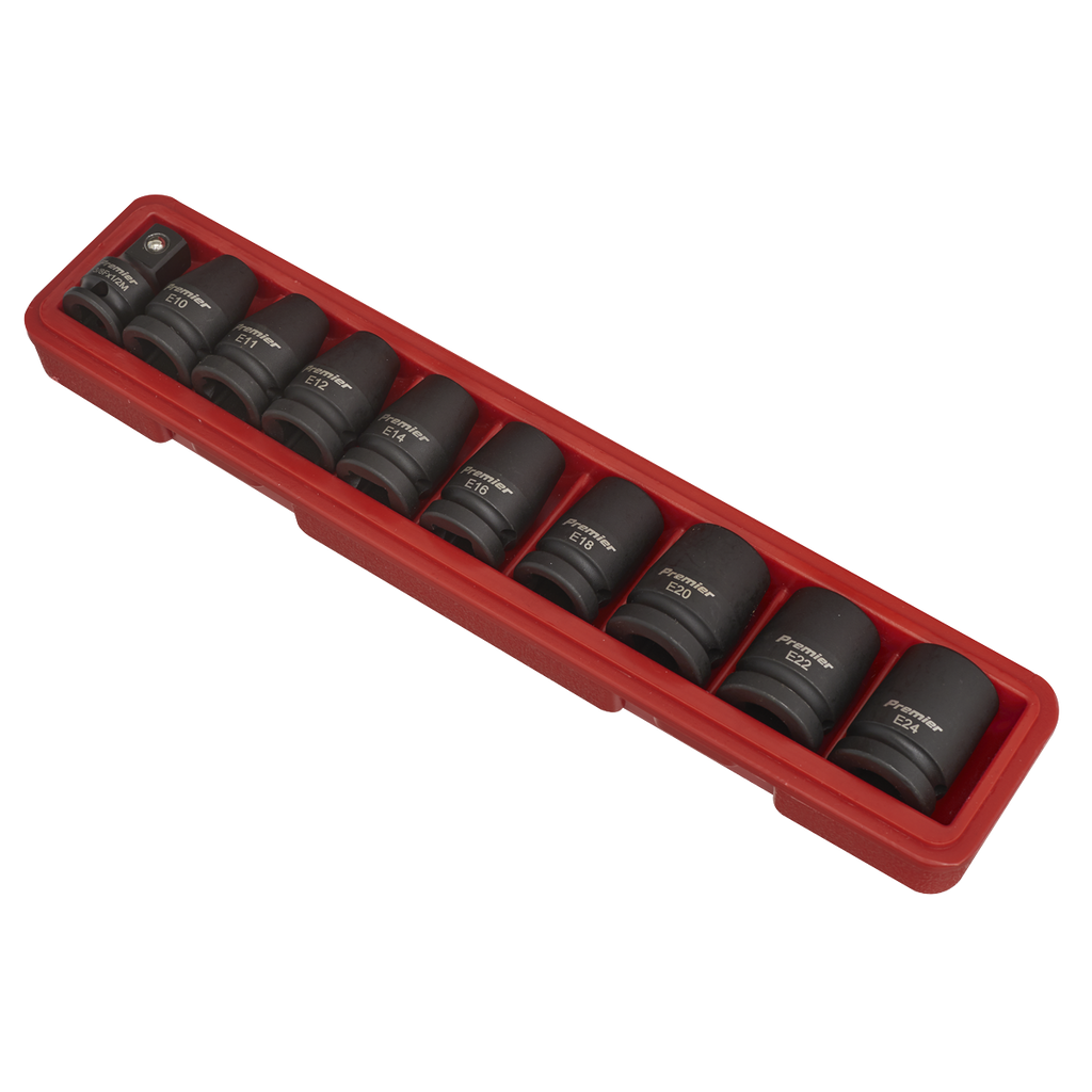 Premier TRX-Star* Female Impact Socket Set 1/2"Sq Drive 10pc