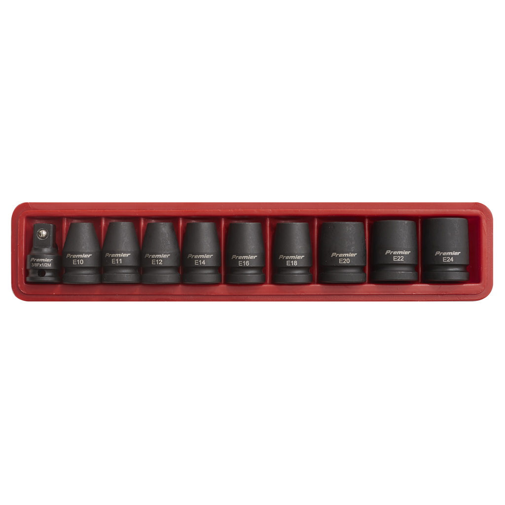 Premier TRX-Star* Female Impact Socket Set 1/2"Sq Drive 10pc