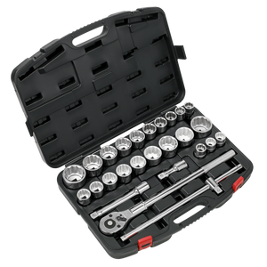 Premier Metric/Imperial Socket Set 3/4"Sq Drive 12-point 26pc