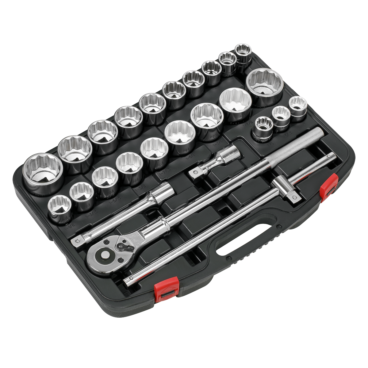 Premier Metric/Imperial Socket Set 3/4"Sq Drive 12-point 26pc
