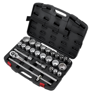 Premier Metric/Imperial Socket Set 3/4"Sq Drive 12-point 26pc