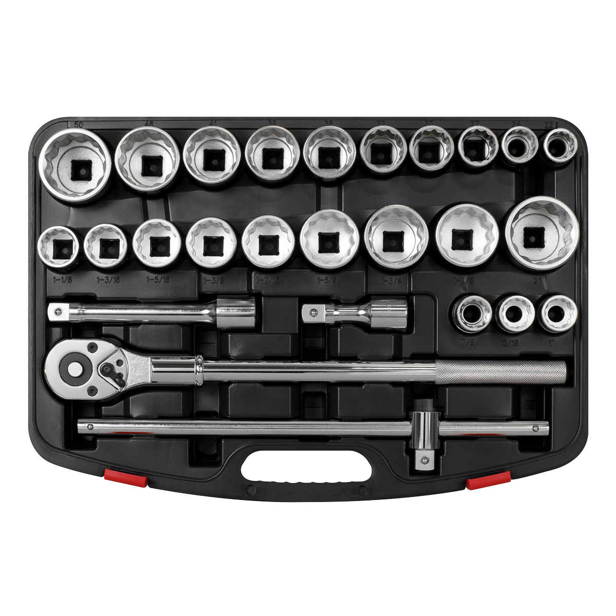 Premier Metric/Imperial Socket Set 3/4"Sq Drive 12-point 26pc