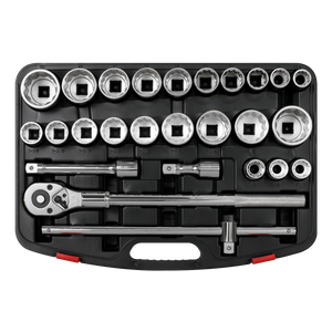 Premier Metric/Imperial Socket Set 3/4"Sq Drive 12-point 26pc